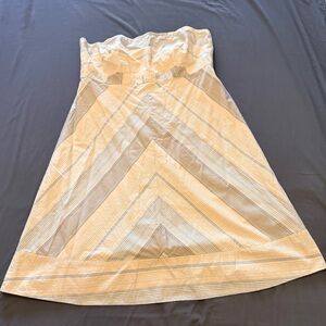 GAP Cream and Tan A-Line Women's Skirt